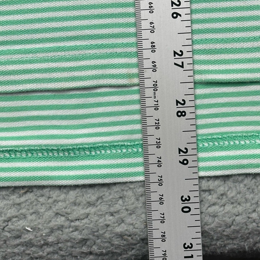 Southern Tide The Skipjack Mens Large Green Striped Polo Collared Golf Shirt - Picture 11 of 15